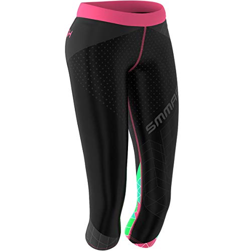 SMMASH Sport Leggings Damen Sportleggings 3/4 Capri Push Up Blickdicht Sporthose Yogahose Second Skin Technologie Atmungsaktiv Schnelltrockend Elastisch Figurformend von SMMASH