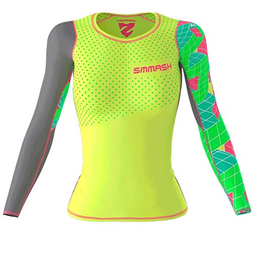 SMMASH Funktionsshirt Damen Kompressionsshirt Sportshirt Langarm Atmungsaktiv Second Skin Technologie Fitness Oberteil Outdoor von SMMASH