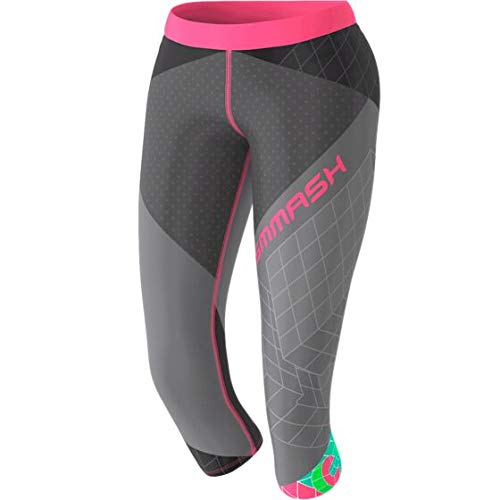 SMMASH Sport Leggings Damen Sportleggings 3/4 Capri Push Up Blickdicht Sporthose Yogahose Second Skin Technologie Atmungsaktiv Schnelltrockend Elastisch Figurformend von SMMASH