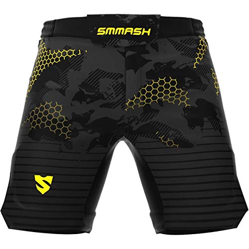 SMMASH Trainingshose für Herren Kurz MMA Kampfsport Boxen Sport Gym Fitness, Kurze Hose, Sporthose Kurz, Männer-Sportbekleidung, Leichte Kampfhose, Atmungsaktive Fightshorts für Thaiboxen Kickboxen von SMMASH