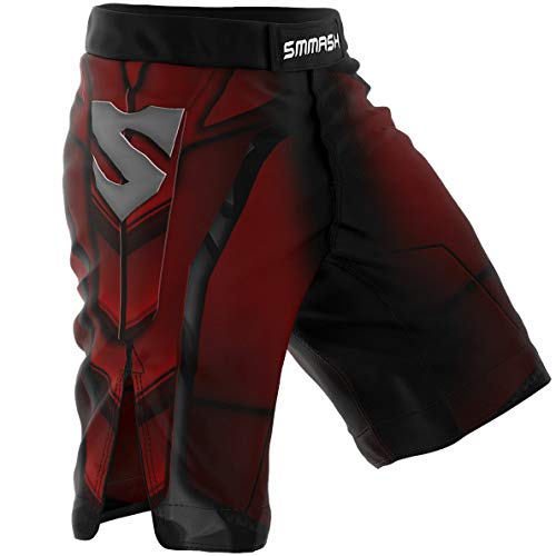 SMMASH MMA Shorts Herren Thaibox Muay Thai Hose Boxhose Sporthose Trainingsshorts Atmungsaktiv Kletterverschluss Abriebfest von SMMASH