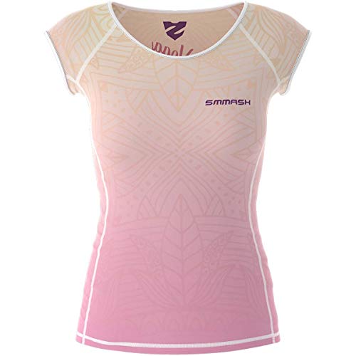 SMMASH Funktionsshirt Damen Kompressionsshirt Sportshirt Kurzarm Atmungsaktiv Second Skin Technologie Fitness Oberteil Outdoor von SMMASH