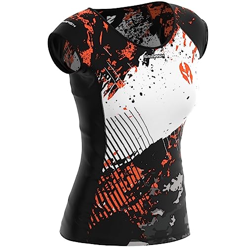 SMMASH Funktionsshirt Damen Kompressionsshirt Sportshirt Kurzarm Atmungsaktiv Second Skin Technologie Fitness Oberteil Outdoor von SMMASH