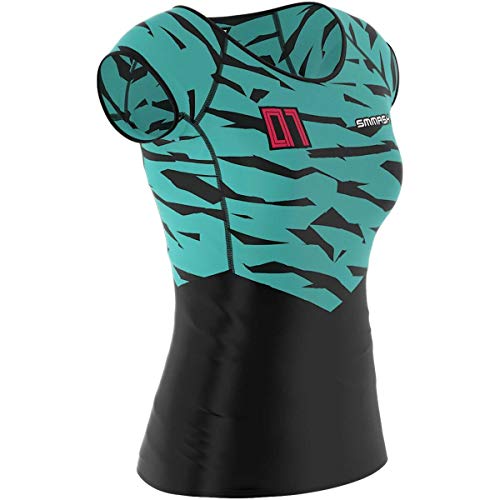 SMMASH Funktionsshirt Damen Kompressionsshirt Sportshirt Kurzarm Atmungsaktiv Second Skin Technologie Fitness Oberteil Outdoor von SMMASH