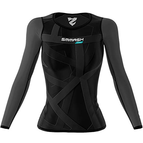 SMMASH Funktionsshirt Damen Kompressionsshirt Sportshirt Langarm Atmungsaktiv Second Skin Technologie Fitness Oberteil Outdoor von SMMASH