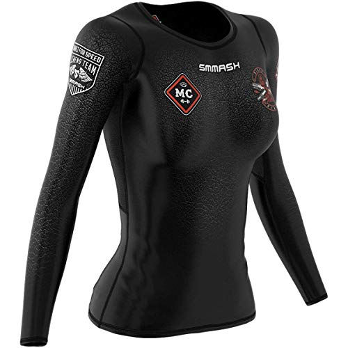 SMMASH Funktionsshirt Damen Kompressionsshirt Sportshirt Langarm Atmungsaktiv Second Skin Technologie Fitness Oberteil Outdoor von SMMASH