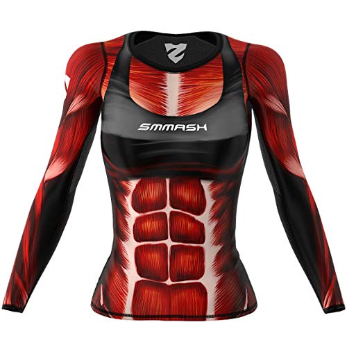 SMMASH Funktionsshirt Damen Kompressionsshirt Sportshirt Langarm Atmungsaktiv Second Skin Technologie Fitness Oberteil Outdoor von SMMASH