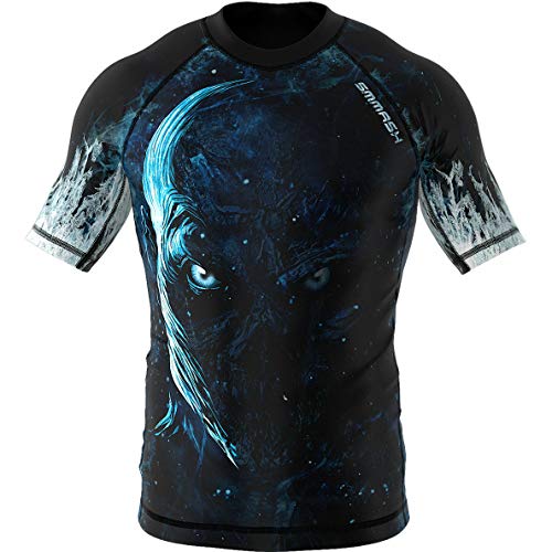 SMMASH Funktionsshirt Herren Rashguard Kurzarm Sportshirt MMA Thaibox Muay Thai Kickboxen Atmungsaktiv Abriebfest von SMMASH