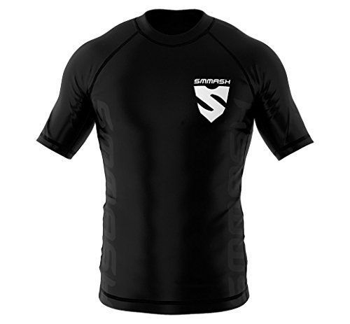 SMMASH Funktionsshirt Herren Rashguard Kurzarm Sportshirt MMA Thaibox Muay Thai Kickboxen Atmungsaktiv Abriebfest von SMMASH