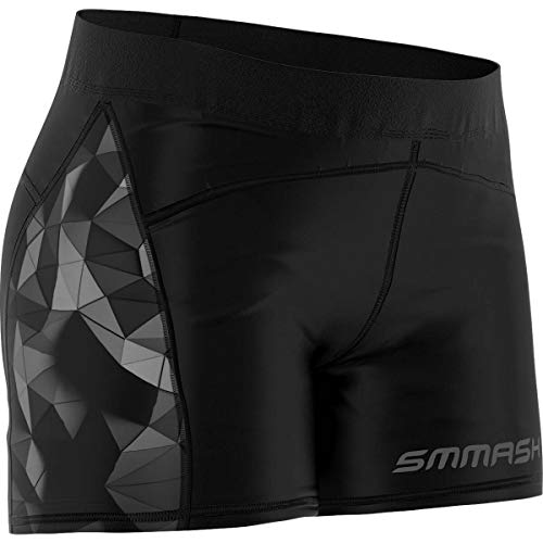 SMMASH Sport Leggings Damen Sportleggings Kurz Push Up Blickdicht Sporthose Yogahose Second Skin Technologie Atmungsaktiv Schnelltrockend Elastisch Figurformend von SMMASH