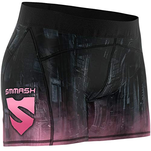 SMMASH Sport Leggings Damen Sportleggings Kurz Push Up Blickdicht Sporthose Yogahose Second Skin Technologie Atmungsaktiv Schnelltrockend Elastisch Figurformend von SMMASH