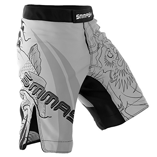 SMMASH MMA Shorts Herren Thaibox Muay Thai Hose Boxhose Sporthose Trainingsshorts Atmungsaktiv Kletterverschluss Abriebfest von SMMASH