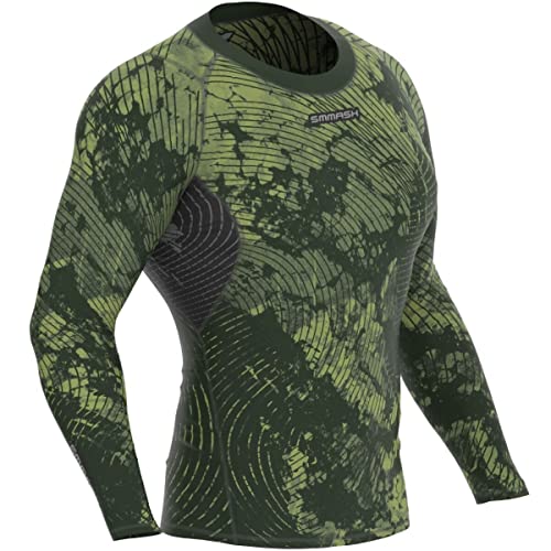 SMMASH Kompressionsshirt Funktionsshirt Herren Langarm Sportshirt Laufshirt Langarmshirt Second Skin Technologie Atmungsaktiv Schnelltrockend von SMMASH