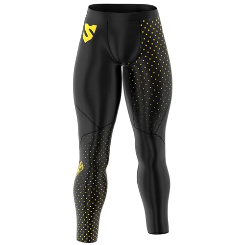 SMMASH Kompressionshose Herren Laufhose Lang Leggings Sportleggings Für Männer Atmungsaktiv Second Skin Technologie Running Hose von SMMASH