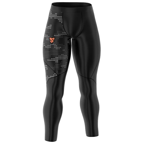 SMMASH Kompressionshose Herren Laufhose Lang Leggings Sportleggings Für Männer Atmungsaktiv Second Skin Technologie Running Hose von SMMASH