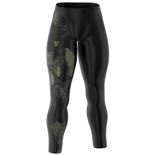 SMMASH Kompressionshose Herren Laufhose Lang Leggings Sportleggings Für Männer Atmungsaktiv Second Skin Technologie Running Hose von SMMASH