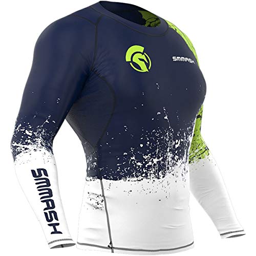 SMMASH Kompressionsshirt Funktionsshirt Herren Langarm Sportshirt Laufshirt Langarmshirt Second Skin Technologie Atmungsaktiv Schnelltrockend von SMMASH