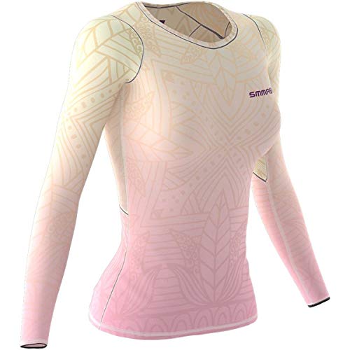 SMMASH Funktionsshirt Damen Kompressionsshirt Sportshirt Langarm Atmungsaktiv Second Skin Technologie Fitness Oberteil Outdoor von SMMASH