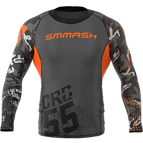 SMMASH Moro Funktionsshirt Herren Langarm Kompressions, Trainingshirt Herren Compression Langarmshirt, Sport Longsleeve, Sportoberteile für Fitness, Crossfit, Hergestellt in der EU (XXL) von SMMASH