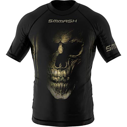 SMMASH Funktionsshirt Herren Rashguard Kurzarm Sportshirt MMA Thaibox Muay Thai Kickboxen Atmungsaktiv Abriebfest von SMMASH