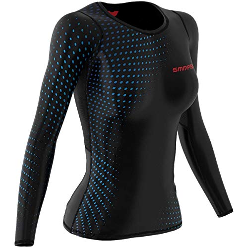 SMMASH Funktionsshirt Damen Kompressionsshirt Sportshirt Langarm Atmungsaktiv Second Skin Technologie Fitness Oberteil Outdoor von SMMASH