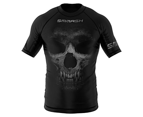 SMMASH Funktionsshirt Herren Rashguard Kurzarm Sportshirt MMA Thaibox Muay Thai Kickboxen Atmungsaktiv Abriebfest von SMMASH