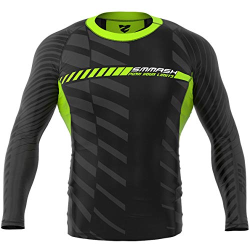 SMMASH Kompressionsshirt Funktionsshirt Herren Langarm Sportshirt Laufshirt Langarmshirt Second Skin Technologie Atmungsaktiv Schnelltrockend von SMMASH