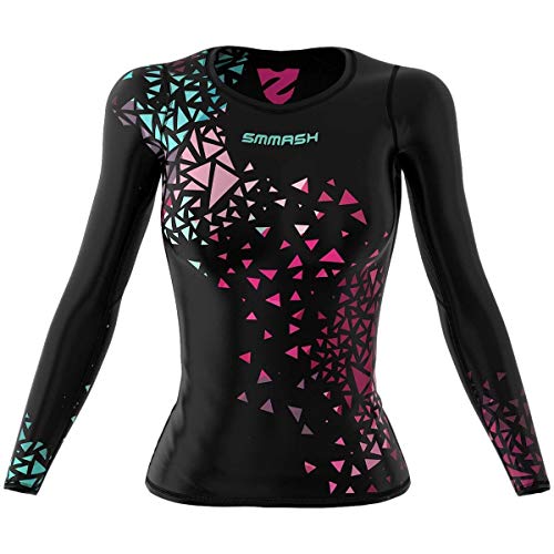 SMMASH Funktionsshirt Damen Kompressionsshirt Sportshirt Langarm Atmungsaktiv Second Skin Technologie Fitness Oberteil Outdoor von SMMASH