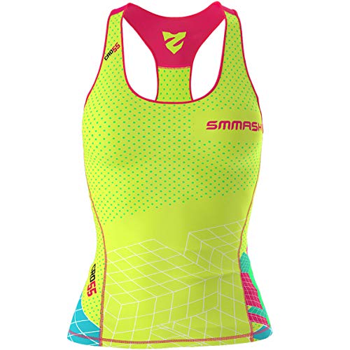 SMMASH Sport Top Damen Tanktop Trainingstop Atmungsaktiv Schnelltrockend Fitness Yoga Gym von SMMASH