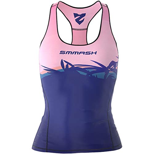 SMMASH Sport Top Damen Tanktop Trainingstop Atmungsaktiv Schnelltrockend Fitness Yoga Gym von SMMASH