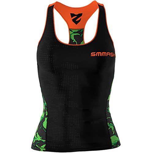 SMMASH Sport Top Damen Tanktop Trainingstop Atmungsaktiv Schnelltrockend Fitness Yoga Gym von SMMASH