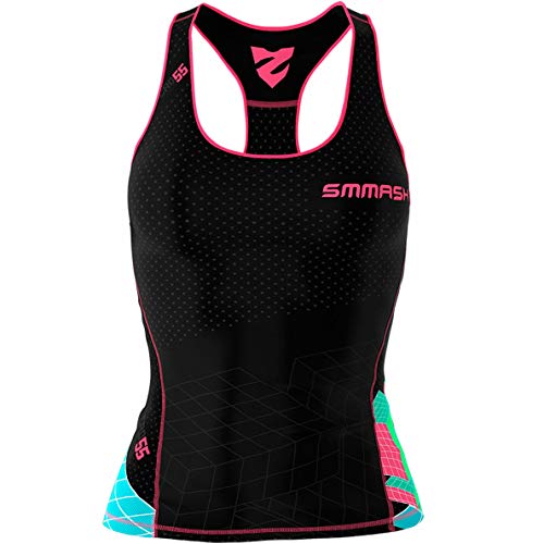 SMMASH Sport Top Damen Tanktop Trainingstop Atmungsaktiv Schnelltrockend Fitness Yoga Gym von SMMASH