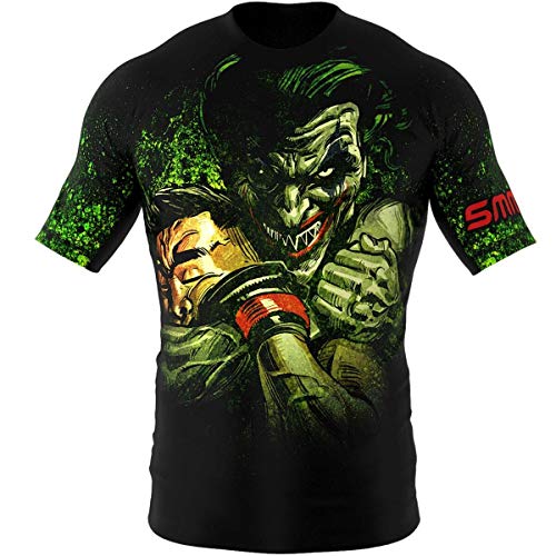 SMMASH Funktionsshirt Herren Rashguard Kurzarm Sportshirt MMA Thaibox Muay Thai Kickboxen Atmungsaktiv Abriebfest von SMMASH