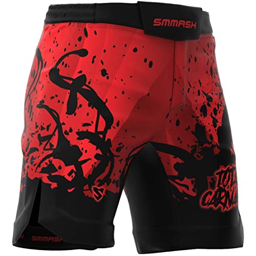 SMMASH MMA Shorts Herren Thaibox Muay Thai Hose Boxhose Sporthose Trainingsshorts Atmungsaktiv Kletterverschluss Abriebfest Ultraleicht von SMMASH