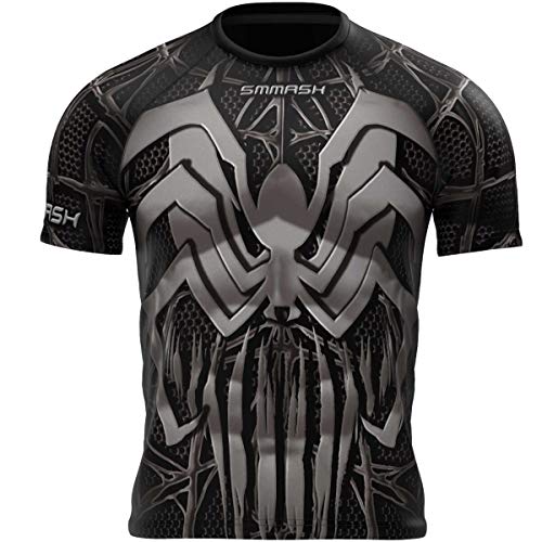 SMMASH Venomous Sport Herren Kurze Lose Trainingsshirt, Universelle Ganzjährige Sportshirt, Tshirt Atmungsaktiv und Leicht für Crossfit, Ocr, Laufshirt, Hergestellt in der EU (XL) von SMMASH