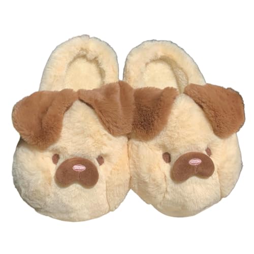 SMMZRF Clogs Frauen Süßer Cartoon Welpe Innen Warm Warmes Plüsch-Hausschuhe Winter Mode Weiche Schuhe-Gelb-38-39 SMMZRF Clogs Frauen Süßer Cartoon Welpe Innen Warm Warmes Plüsch-Hausschuhe Winter Mode Weiche Schuhe-Gelb-38-39 von SMMZRF