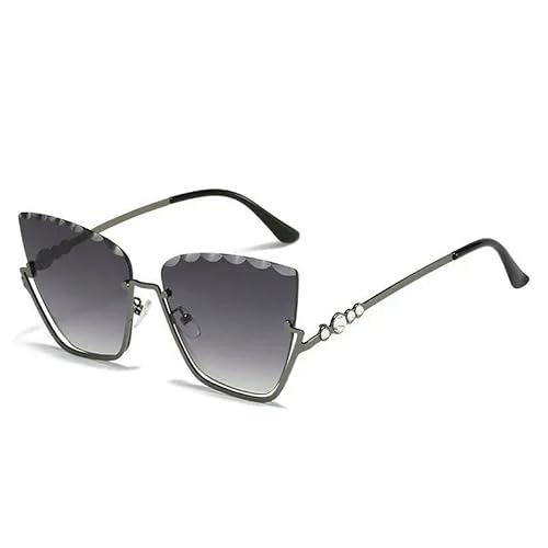 SMMZRF Sonnenbrille Damen Halbrahmen Quadratische Sonnenbrille Mode Metallrahmen Uv400 Ultraleichte Brille-Pistole-Mit Box SMMZRF Sonnenbrille Damen Halbrahmen Quadratische Sonnenbrille Mode Metallrahmen Uv400 Ultraleichte Brille-Pistole-Mit Box von SMMZRF