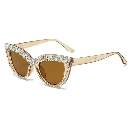 SMMZRF Sonnenbrille Damen-Sonnenbrille Mit Strasssteinen, Personalisierbar, Großer Rahmen, Uv-Schutz-Sei-Mit Box SMMZRF Sonnenbrille Damen-Sonnenbrille Mit Strasssteinen, Personalisierbar, Großer Rahmen, Uv-Schutz-Sei-Mit Box von SMMZRF