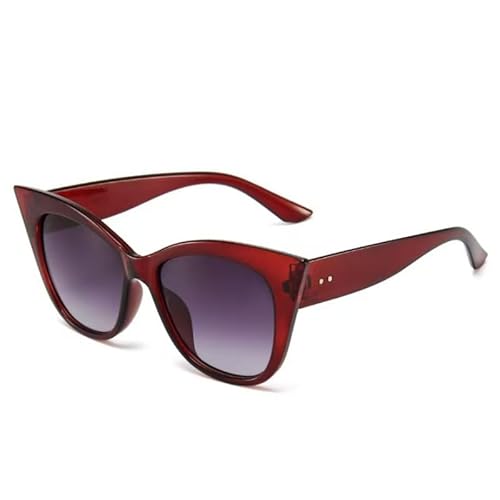 SMMZRF Sonnenbrille Mode Frauen Retro Sonnenbrille Herren -Dreieck Großer Rahmengradienten Uv400 -Brille-Rot-Mit Box SMMZRF Sonnenbrille Mode Frauen Retro Sonnenbrille Herren -Dreieck Großer Rahmengradienten Uv400 -Brille-Rot-Mit Box von SMMZRF