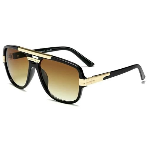Sonnenbrille Herren Mode Retro Square Mirror Luxus -Gradient Sonnenbrille Uv400 Eyewear-C1-Mit Box Sonnenbrille Herren Mode Retro Square Mirror Luxus -Gradient Sonnenbrille Uv400 Eyewear-C1-Mit Box von SMMZRF