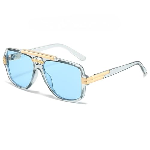 Sonnenbrille Herren Mode Retro Square Mirror Luxus -Gradient Sonnenbrille Uv400 Eyewear-C6-Mit Box Sonnenbrille Herren Mode Retro Square Mirror Luxus -Gradient Sonnenbrille Uv400 Eyewear-C6-Mit Box von SMMZRF