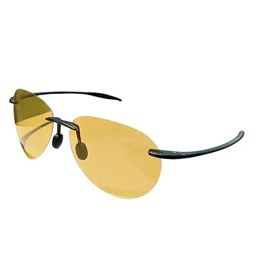 Sonnenbrille Herrenklassiker Uv400 Sonnenbrille Damen Fashion Driving Sports Frameless Oval Brille-Gelb-Mit Box Sonnenbrille Herrenklassiker Uv400 Sonnenbrille Damen Fashion Driving Sports Frameless Oval Brille-Gelb-Mit Box von SMMZRF
