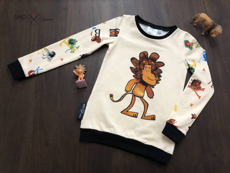 Handmade Kinder Langarmshirt "Der Löwe Der Nicht Schreiben Konnte" Gr. 68 - 116 von SMODesignHandmade