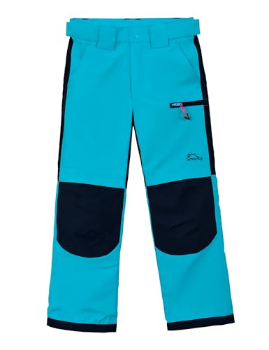 SMONTY Kinder Softshellhose mit Netzfutter Winddicht Wasserabweisend Atmungsaktiv Feuchtigkeitsableitend Schnelltrocknend und Verschleißfest Wanderhose Outdoor Sporthosen(Himmelblau 11-12) von SMONTY