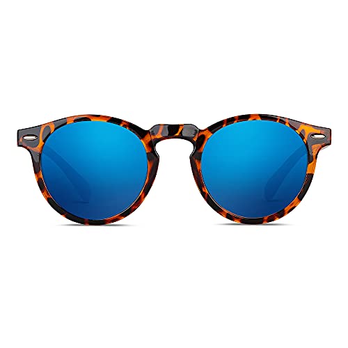 SMOODER Sonnenbrillen DOGMA [Premium] Herren/Damen Runde Jahrgang (ACTIVE BLUE) von SMOODER