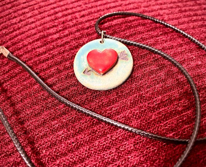 Keramikschmuck, Herzanhänger, Keramikzubehör, Keramikkette, Herzkette, Liebe, Herz, Schmuck, Liebesanhänger, Valentines von SMPersianArt