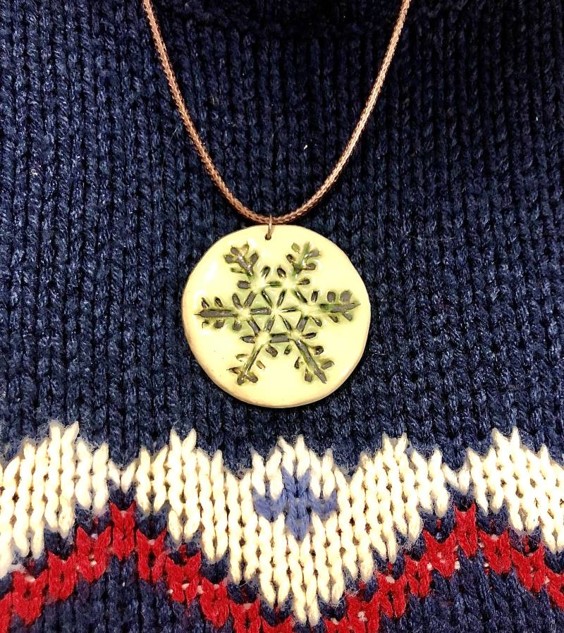 Schnee Weihnachten Winter Keramikanhänger von SMPersianArt