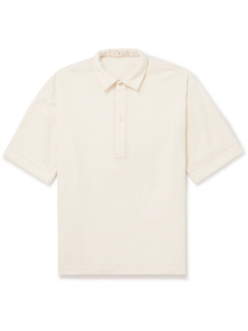 SMR DAYS - Benirras Logo-Embroidered Wool Polo Shirt - Men - Neutrals - L von SMR DAYS