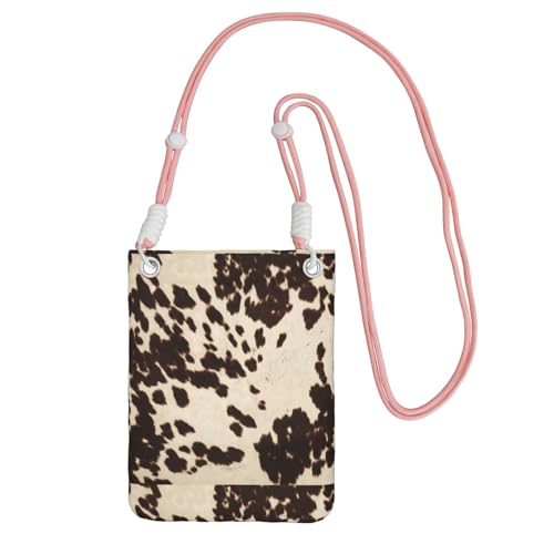 Kleine Crossbody-Geldbörse, zum Tragen einer Handytasche, diagonal, braunes Rindsleder, Mini-Schultertasche, Geldbörse, Smartphone-Geldbörse Kleine Crossbody-Geldbörse, zum Tragen einer Handytasche, diagonal, braunes Rindsleder, Mini-Schultertasche, Geldbörse, Smartphone-Geldbörse von SMSJTMWHN