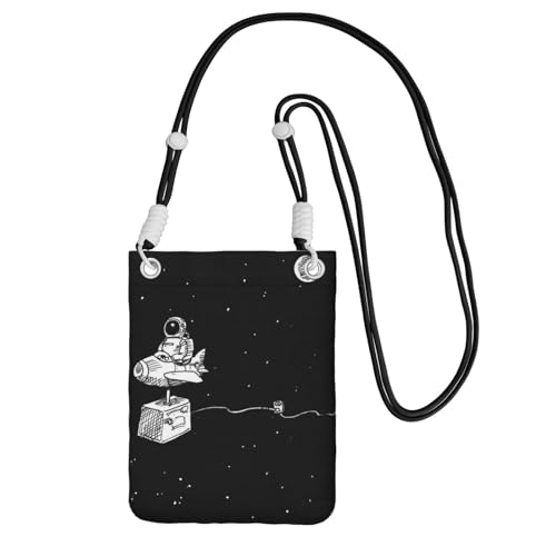 Kleine Umhängetasche, zum Tragen einer Handytasche, diagonal, Astronaut, Galaxie, Mini-Schultertasche, Geldbörse, Smartphone-Geldbörse Kleine Umhängetasche, zum Tragen einer Handytasche, diagonal, Astronaut, Galaxie, Mini-Schultertasche, Geldbörse, Smartphone-Geldbörse von SMSJTMWHN